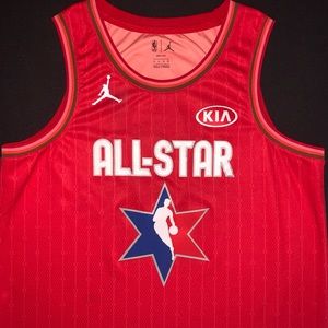 Jordan Damian Lillard All-Star #0 Red Swingman Jersey Chicago 2020 52 Men’s XL